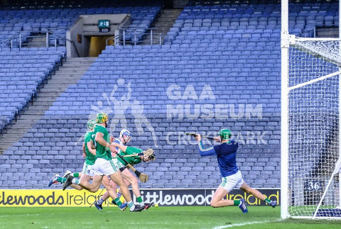 Goal mouth action during the 2020 All-Ireland Senior Hurling Final