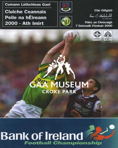 2000 All-Ireland Football Final Match Programme Cover 