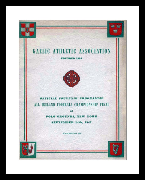 1939 All-Ireland Hurling Final Match Programme Cover